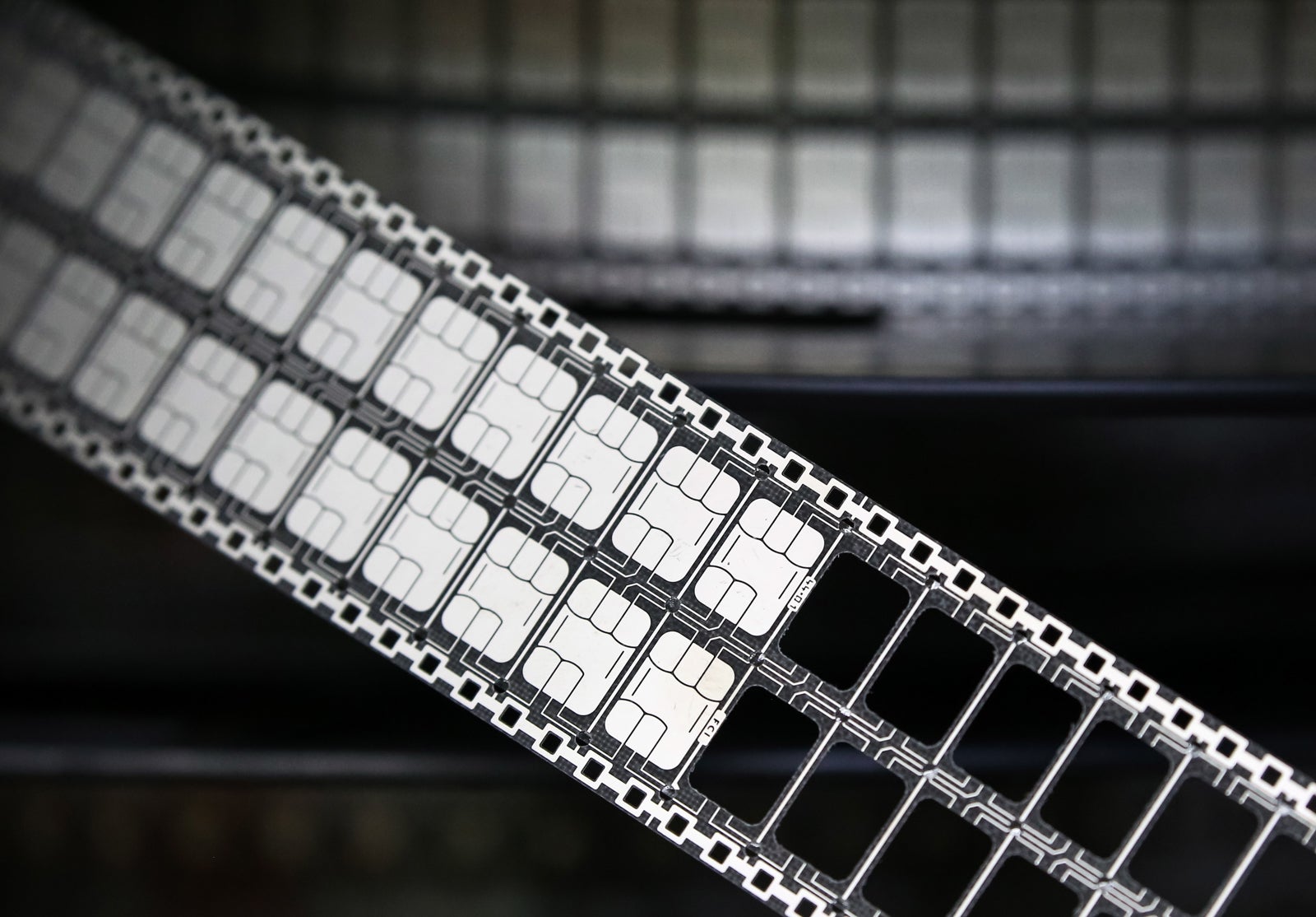 The EMV Chips that we see on credit cards today. (Photo by Alexander RyuminTASS/Getty Images)