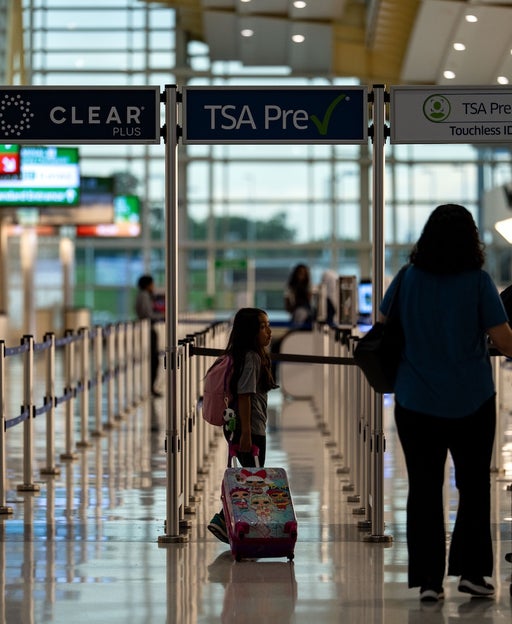 TSA lanes at Ronald Reagan Washington National Airport